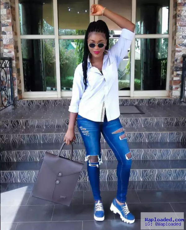 Photos: Actress Chacha Eke Faani Steps Out In Ripped Jeans